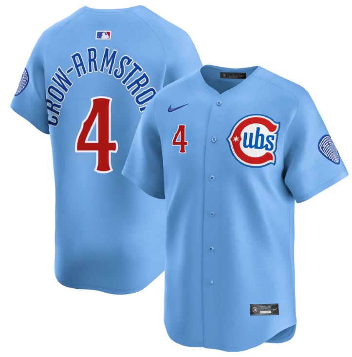Men MLB CHICAGO CUBS #4 PETE CROW-ARMSTRONG BLUE ALTERNATE LIMITED Nike 2025 JERSEY